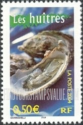 FindYourStampsValue: Aspects of Life in French Regions Type of 2003: Oysters, vertical