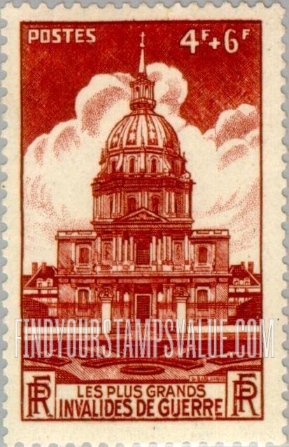 FindYourStampsValue: SEMI-POSTAL - Church of the Invalides, Paris