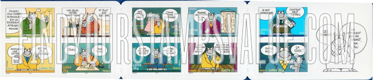 FindYourStampsValue: Cat, Comics by Philippe Geluck