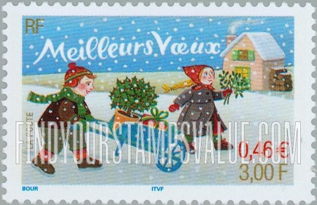 FindYourStampsValue: Holiday Greetings: Meilleurs Voeux (Best wishes)