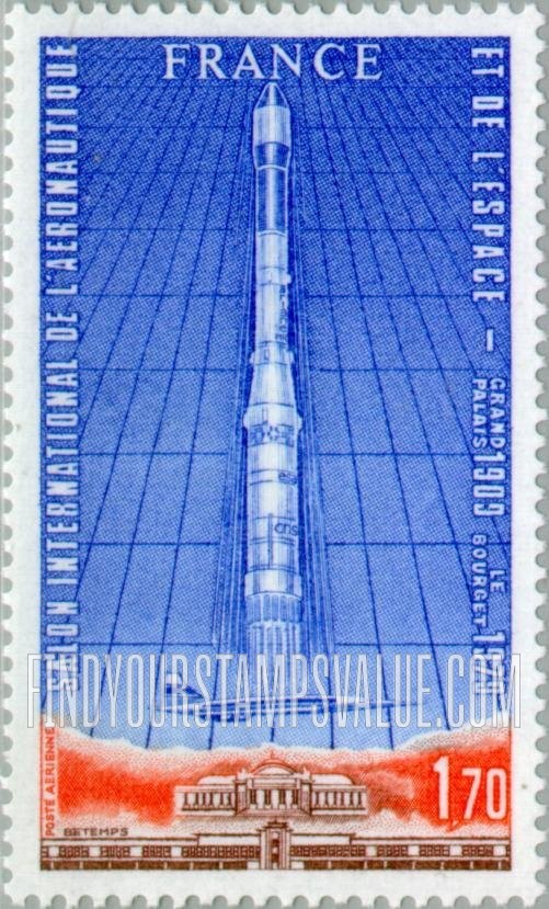 FindYourStampsValue: AIR POST - Rocket, Concorde, Exhibition Hall