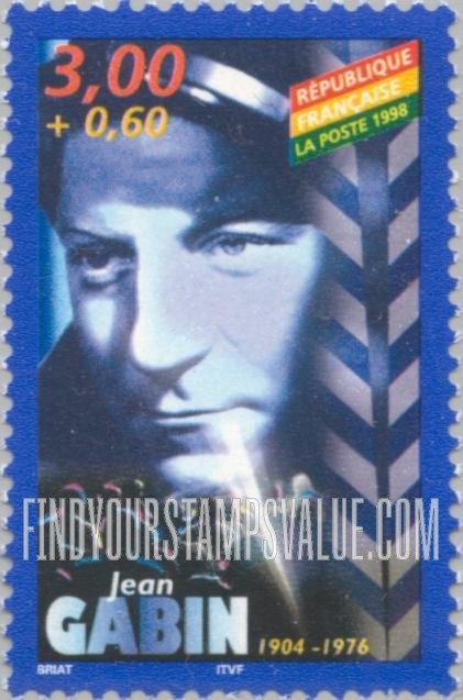 FindYourStampsValue: SEMI-POSTAL - Actors of the French Cinema: Jean Gabin (1904-76)