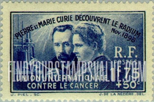 FindYourStampsValue: SEMI-POSTAL - Curie Issue: Common Design Type