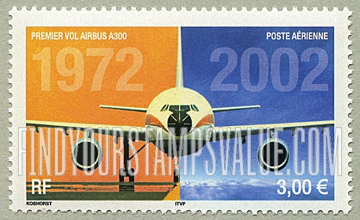 FindYourStampsValue: AIR POST - First Flight of Airbus A300, 30th Anniversary