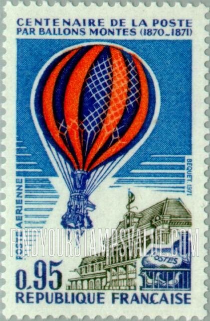 FindYourStampsValue: AIR POST - Balloon, Gare d’Austerlitz, Paris