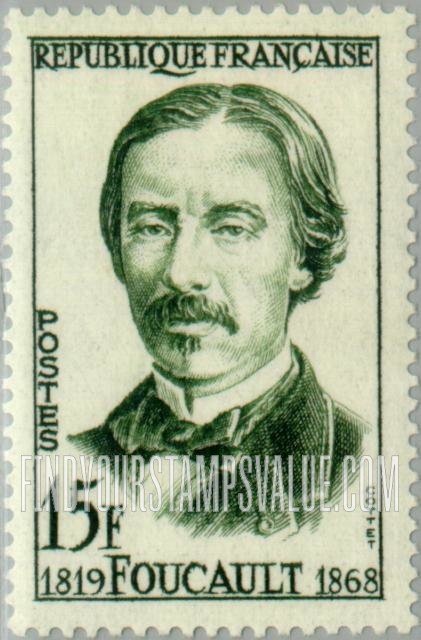 FindYourStampsValue: French Scientists: Jean Bernard Leon Foucault