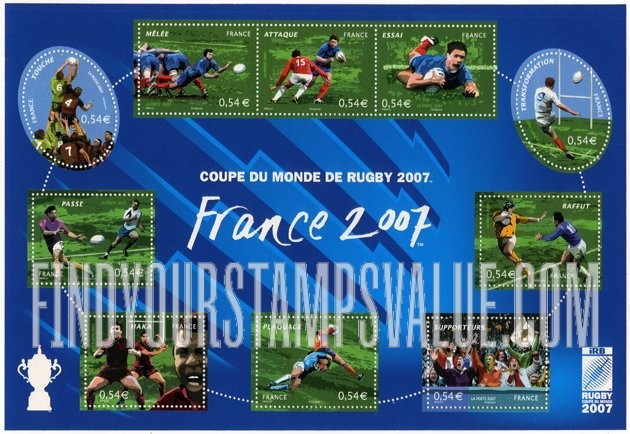 FindYourStampsValue: 2007 Rugby World Cup, France