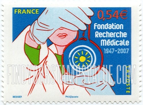 FindYourStampsValue: Medical Research Foundation, 60th Anniversary