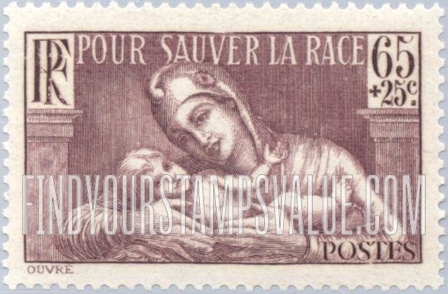 FindYourStampsValue: SEMI-POSTAL - “France” and Infant
