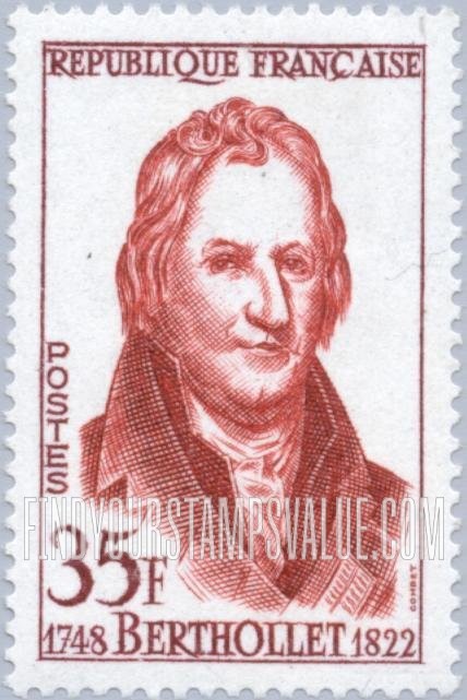 FindYourStampsValue: French Scientists: Claude Louis Berthollet