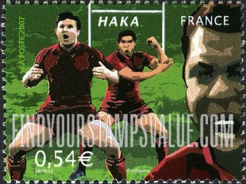 FindYourStampsValue: 2007 Rugby World Cup, France: Haka (dance)
