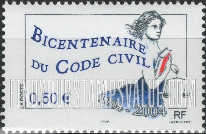FindYourStampsValue: Civil Code, Bicentennial