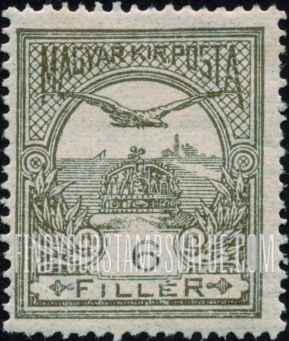 FindYourStampsValue: “Turul” and Crown of Saint Stephen