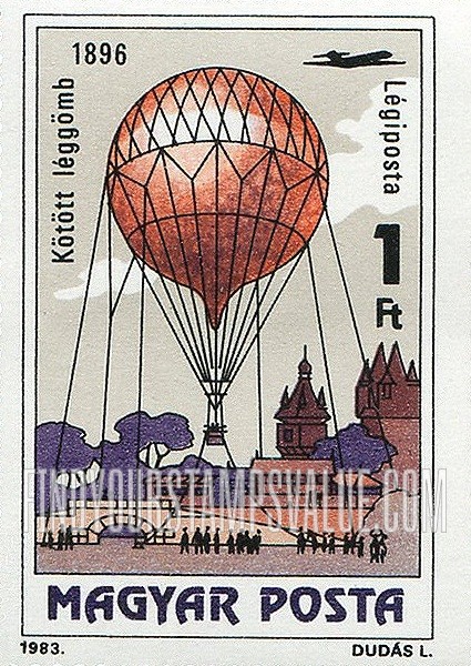 FindYourStampsValue: Manned Flight Bicentenary 1896 - Various hot air balloons