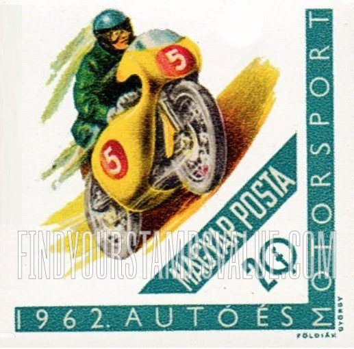 FindYourStampsValue: Racing Motorcyclist