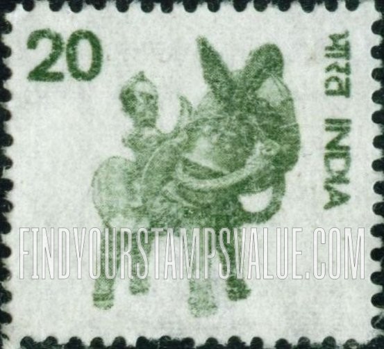 FindYourStampsValue: Republic of India: Wooden toy horse - भारत गणराज्य: लकड़ी का घोड़ा