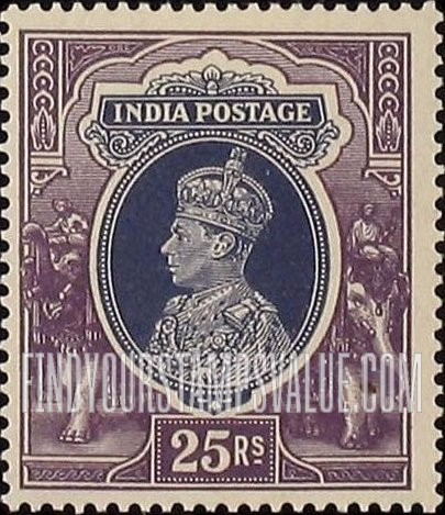FindYourStampsValue: Empire: King George VI - साम्राज्य: राजा जॉर्ज षष्ठम्