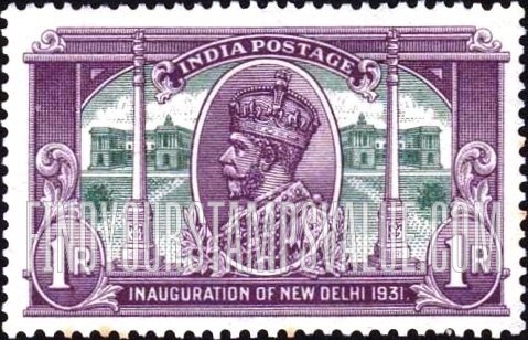 FindYourStampsValue: Empire: King George V Flanked by Dominion Columns - साम्राज्य: राजा जॉर्ज पंचम डोमीनियन स्तंभों के बीच में