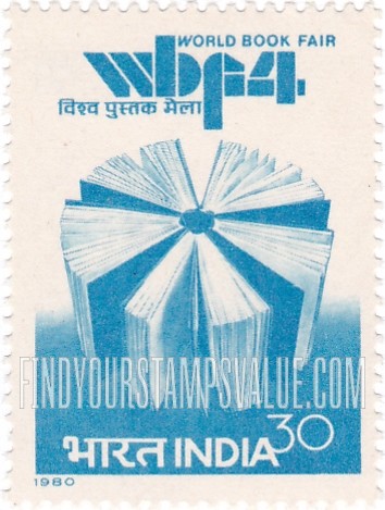 FindYourStampsValue: Republic of India: World Book Fair - भारत गणराज्य: विश्व पुस्तक मेला