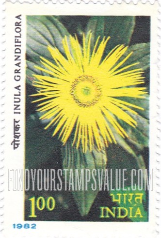 FindYourStampsValue: Republic of India: Showy inula - भारत गणराज्य: पोशकर