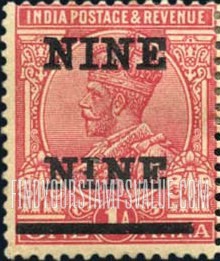 FindYourStampsValue: Empire: King George V, Surcharged - साम्राज्य: राजा जॉर्ज पंचम, सरचार्ज