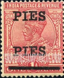 FindYourStampsValue: Empire: King George V, Surcharged - साम्राज्य: राजा जॉर्ज पंचम, सरचार्ज