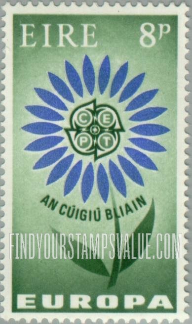 FindYourStampsValue: CEPT Daisy (22 Petals): Europa Issue