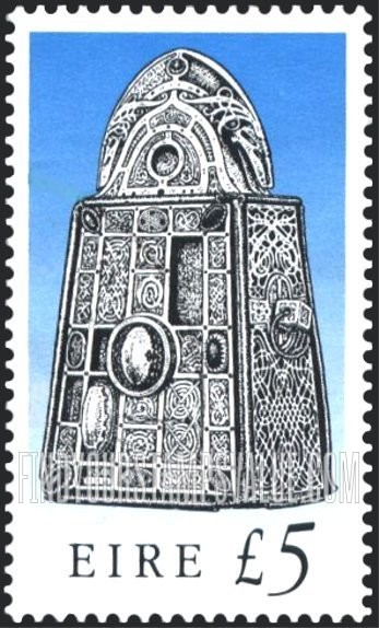 FindYourStampsValue: Art treasures of Ireland: Saint Patrick’s Bell Shrine, vertical