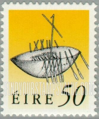 FindYourStampsValue: Art treasures of Ireland: Broighter boat, vertical