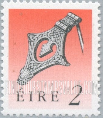 FindYourStampsValue: Art treasures of Ireland:Silver Kite Brooch, vertical