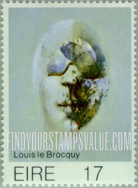 FindYourStampsValue: Head, by Louis le Brocquy, 1973