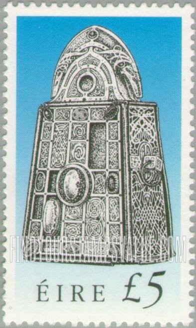 FindYourStampsValue: Art treasures of Ireland: Saint Patrick’s Bell Shrine, vertical