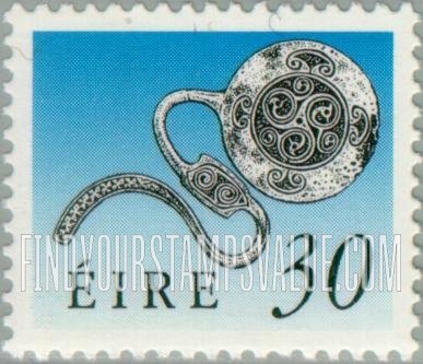 FindYourStampsValue: Art treasures of Ireland: Enamel Latchet Brooch