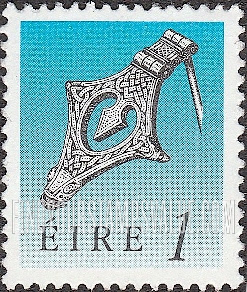 FindYourStampsValue: Art treasures of Ireland:Silver Kite Brooch, vertical