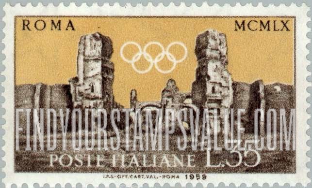 FindYourStampsValue: Baths of Carcalla: Designs in Dark Sepia