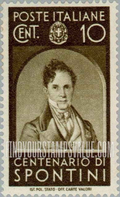 FindYourStampsValue: Gasparo Luigi Pacifico Spontini