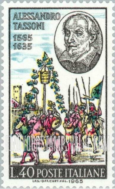 FindYourStampsValue: Alessandro Tassoni and Scene from “Seccia Rapita”