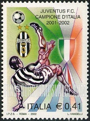 FindYourStampsValue: Juventus, 2001-02 Italian Soccer Champions