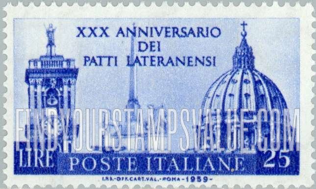 FindYourStampsValue: Dome of St. Peter’s and Tower of Lateran Palace