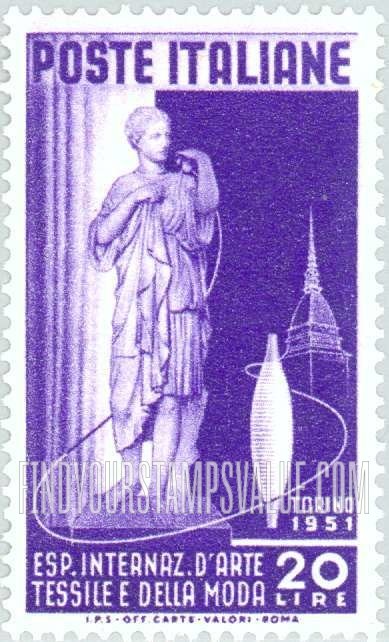 FindYourStampsValue: Statue of Diana, Spindle and Turin Tower