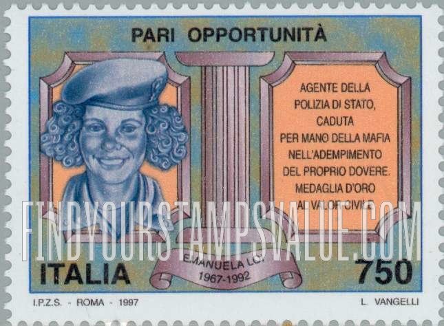 FindYourStampsValue: Emanuela Loi (1967-92), Police Woman Killed by Mafia