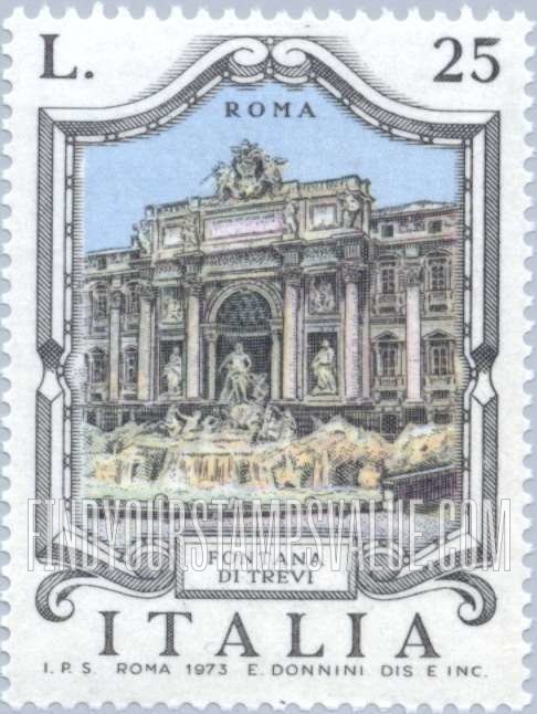 FindYourStampsValue: Trevi Fountain, Rome