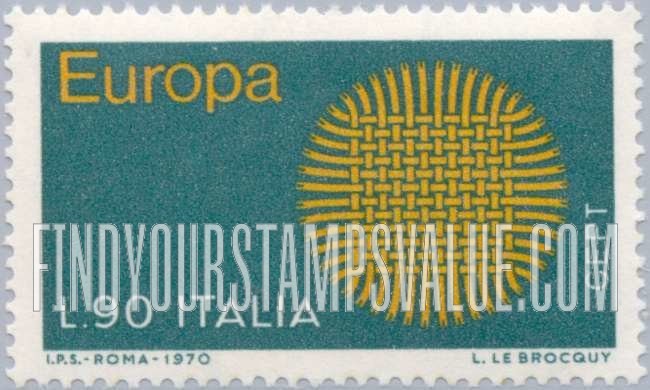 FindYourStampsValue: Europa Issue, 1970: Common Design Type