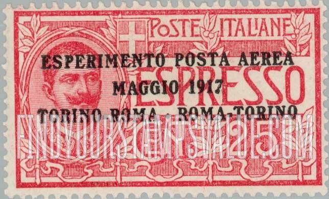 FindYourStampsValue: AIR POST - King Victor Emmanuel III: Overprinted