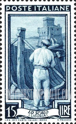 FindYourStampsValue: Blacksmith, Aosta Valley: Italy at Work Type of 1950