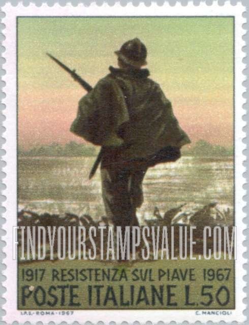 FindYourStampsValue: Soldier at the Piave