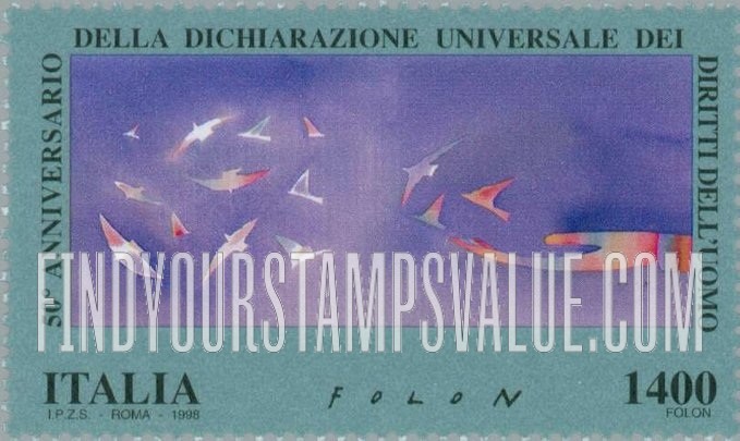 FindYourStampsValue: Universal Declaration of Human Rights, 50th Anniversary