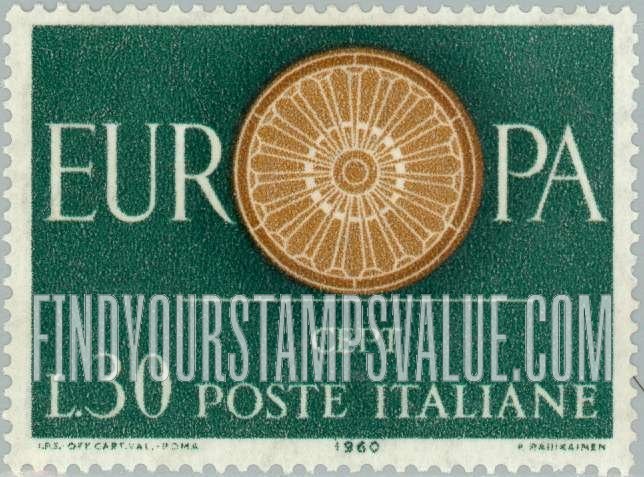 FindYourStampsValue: Europa Issue, 1960: Common Design Type