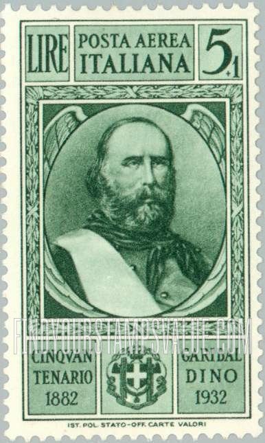 FindYourStampsValue: AIR POST - Giuseppe Garibaldi