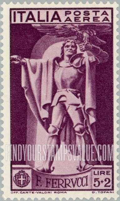 FindYourStampsValue: AIR POST - Ferrucci Type of Postage: Statue of Ferrucci